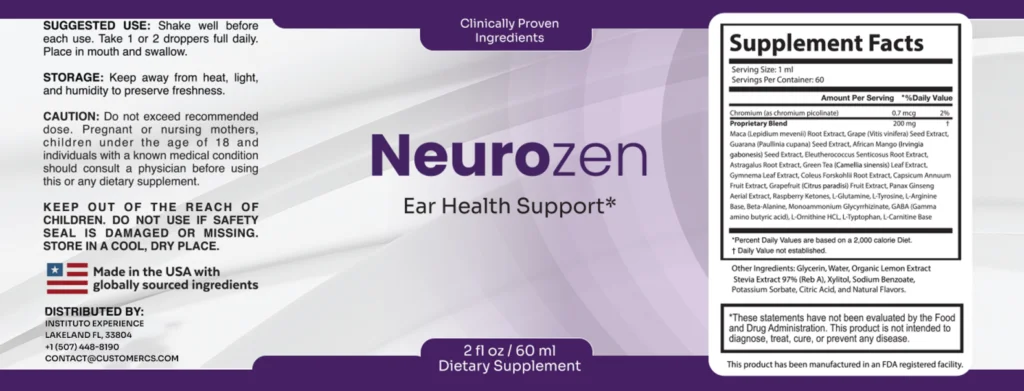 NeuroZen official website hearing